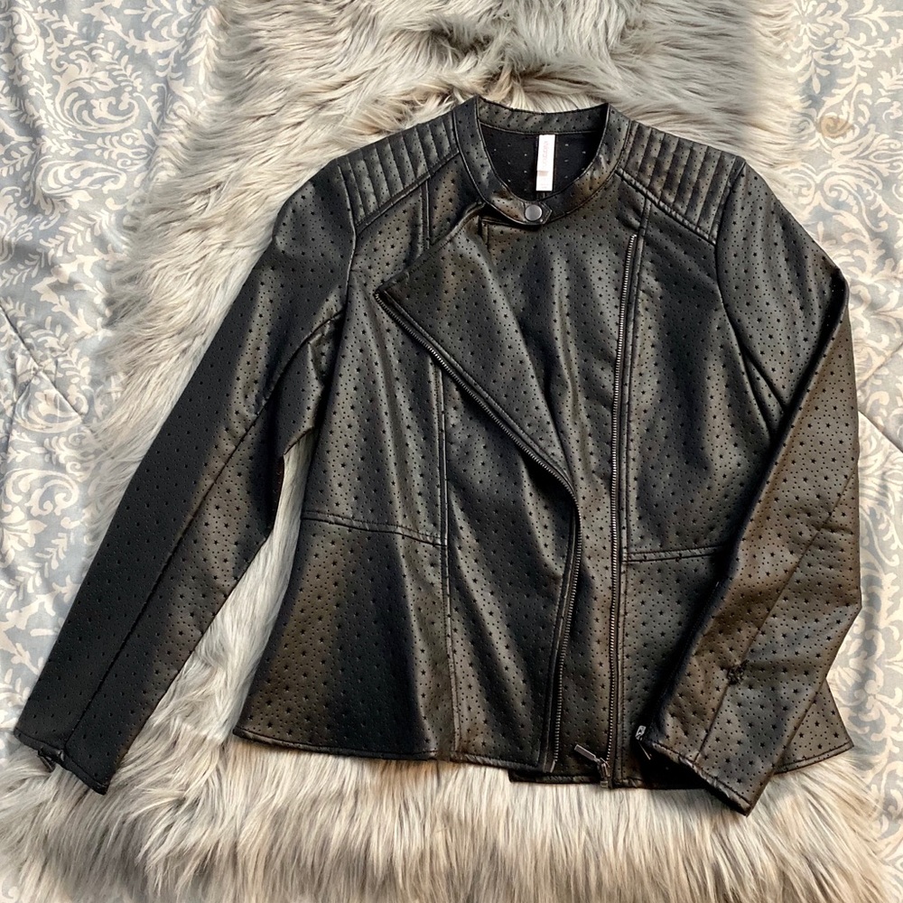 Xhilaration Faux Leather Black Jacket